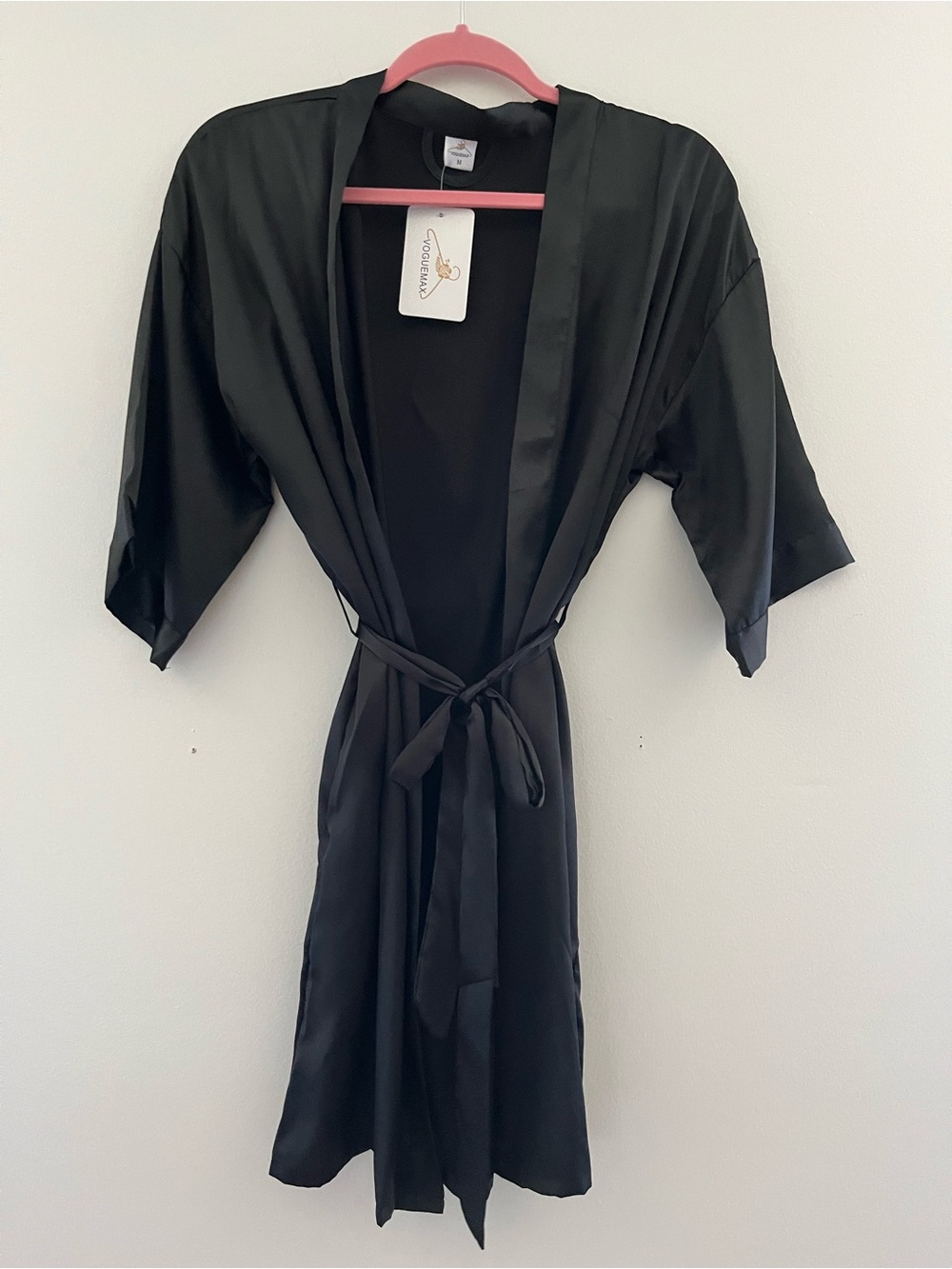 Vogue Black Satin Robe